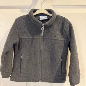 Kids Columbia Fleece Zip Up Jacket Size 2T Charcoal Gray Unisex